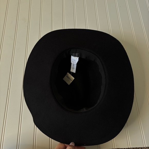 J. Crew | Women's Wide-Brimmed Italian Wool-Felt Hat Size M/L Black NWT - Picture 7 of 8